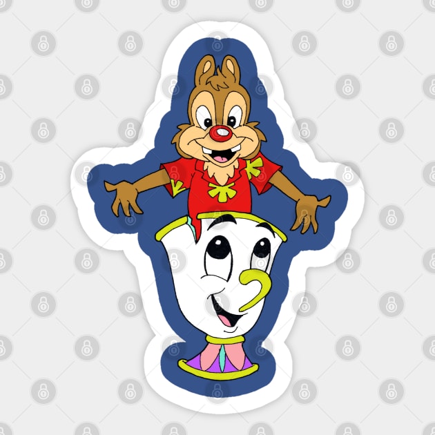 Chip N Dale Rescue Rangers mashup Chip The Cup Sticker by Blaze_Belushi